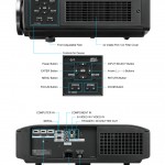 Panasonic 3D Projector PT-AE8000 side & rear view