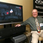 Tom Hannaher founded ZVOX in 2003, seen here with what looks like an early ZVOX soundbar