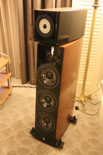 From Vienna Acoustics, a sub-box with the midrange that can be swiveled for better imaging.