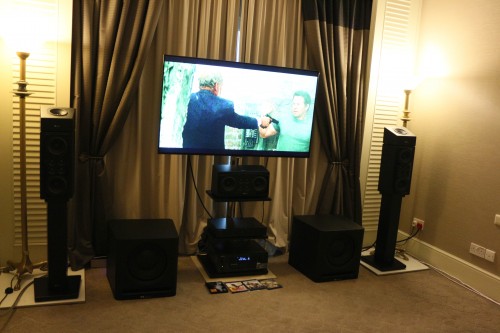 The XTZ Dolby Atmos system at the Living Audio room.