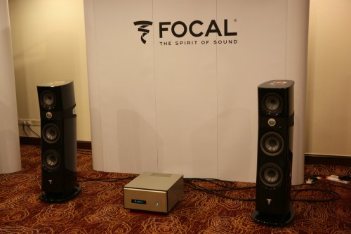 OUr Help Desk was just outside the Focal room , so I popped in to listen to the new Focal Sopra No 2 speakers.