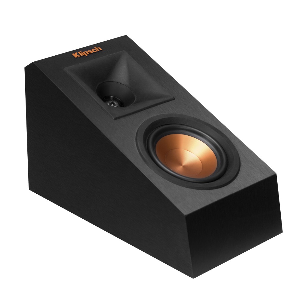 Klipsch's RP-140SA Dolby Atmos speaker assembly.  Just add them to you existing speaker to attain Atmos performance capability.