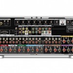 Marantz- The rear of the SR7010 has barely any space left unutilized, with color coded terminals for easy setup.