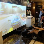 The super large screen used by Epson for gaming was quite the crowd puller